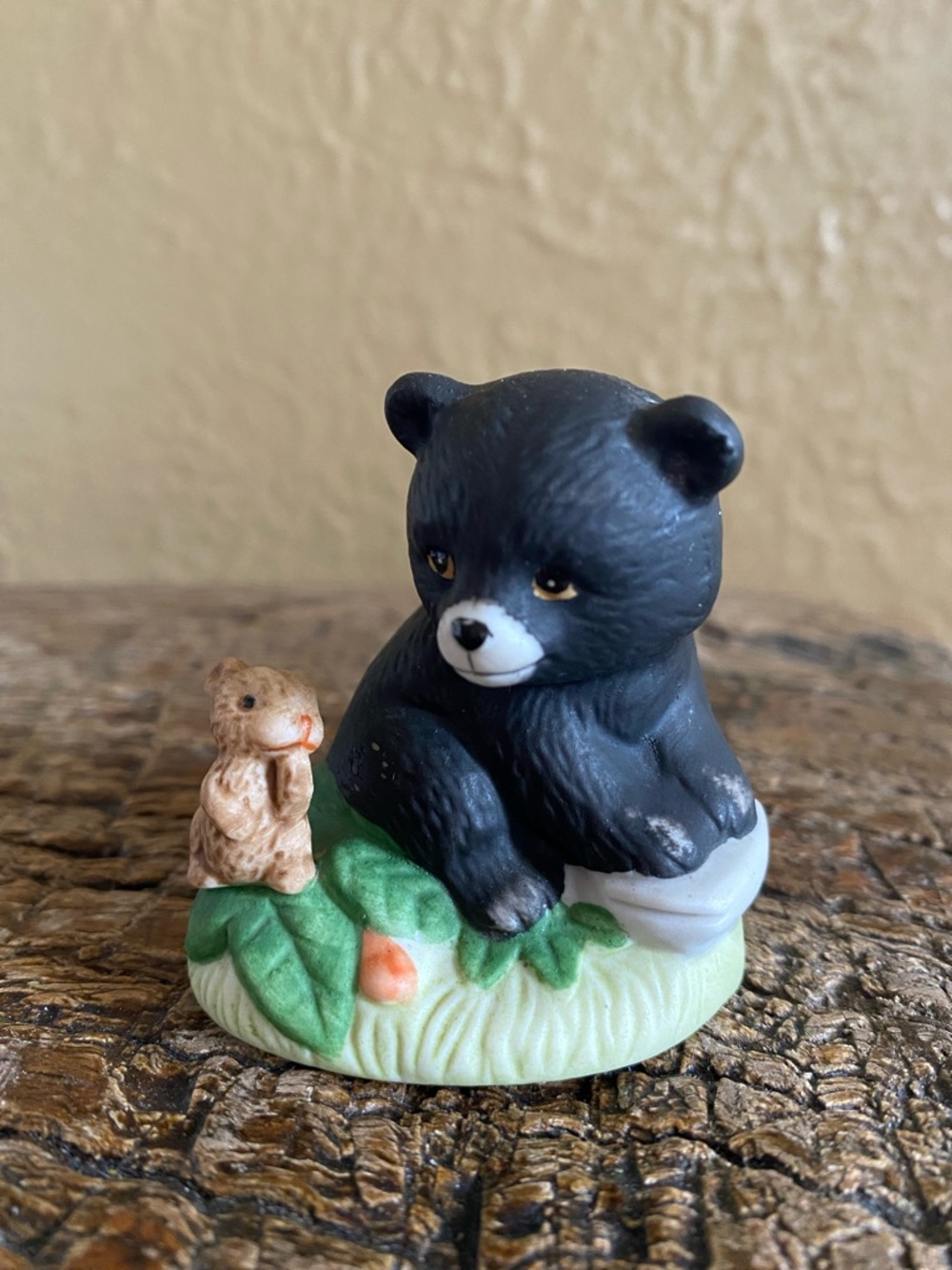 🌲Vintage🌲Homco Forest Friends Bear & Bunny Figurine
